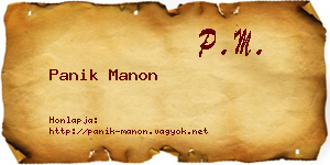 Panik Manon névjegykártya